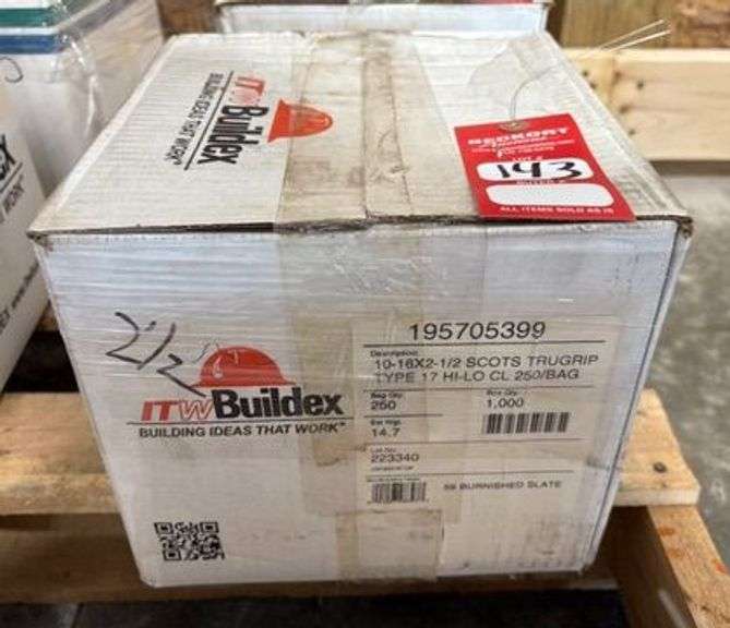 #10 x 16 x 2.5 Metal Screws, qty: 1000 image