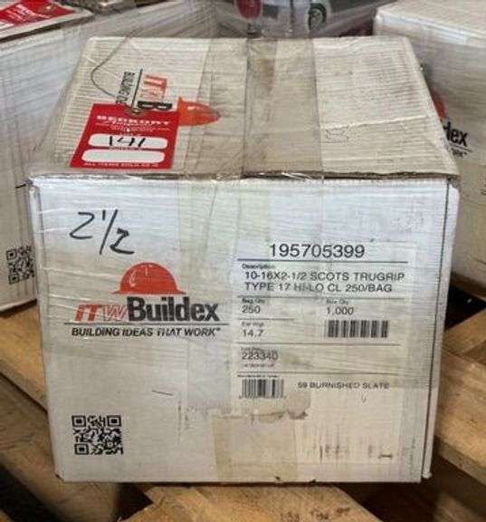 #10 x 16 x 2.5 Metal Screws, qty: 1000 image