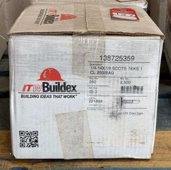 0.25" -14 x 7/8 Metal Screws, qty: 2500 image