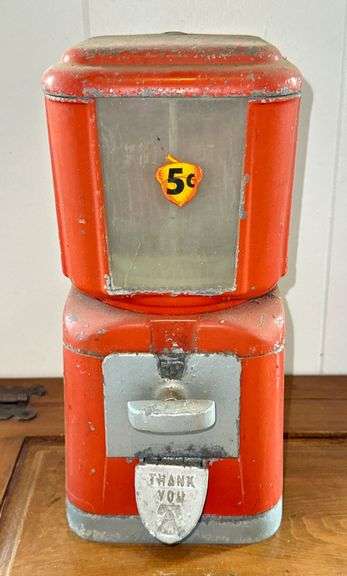 Vintage 5-Cent Candy Dispenser image