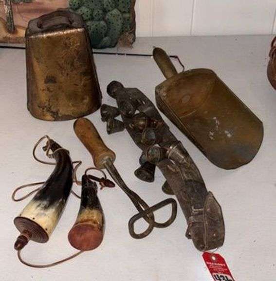 Powder Horns, Sleigh Bells, Branding Iron image