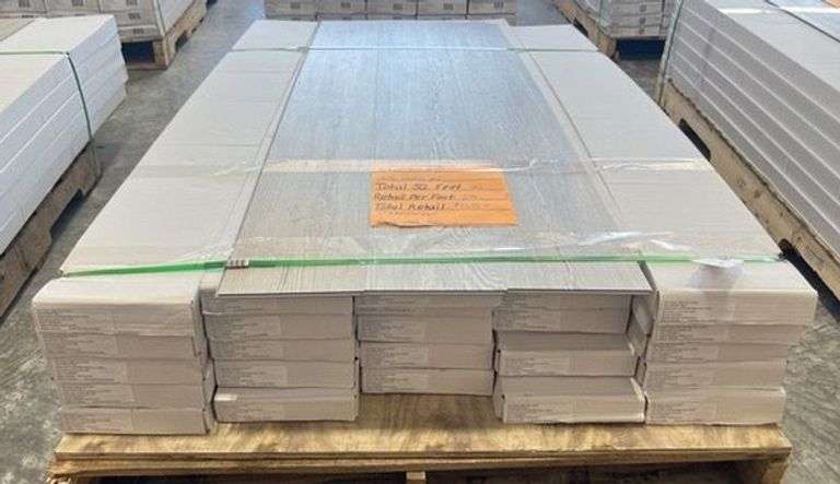 "Grey Wood Grain" Luxury Vinyl Plank Flooring Total SF-592 image