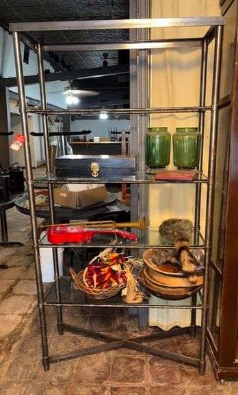 Metal Display Shelf & Contents image