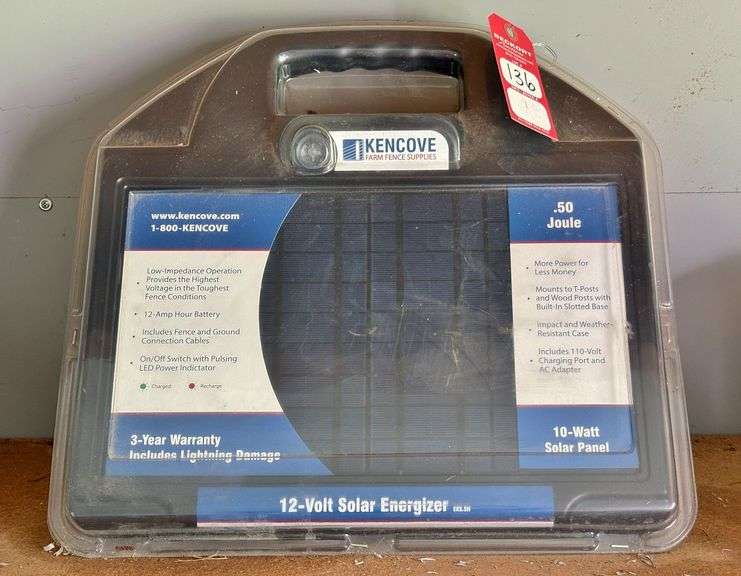 Kencove 12-Volt Solar Energizer Fence Charger image