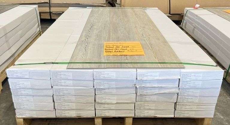 "Grey Wood Grain" Luxury Vinyl Plank Flooring Total SF-710 image