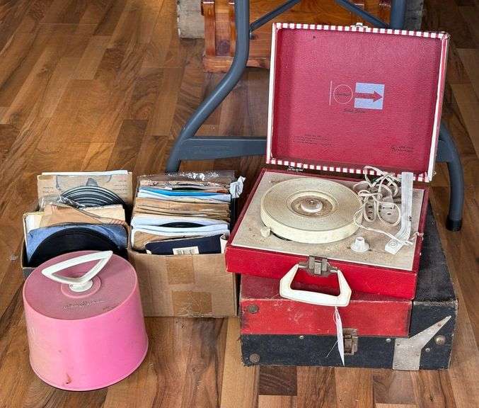 Vintage Record Players & Album Collection image