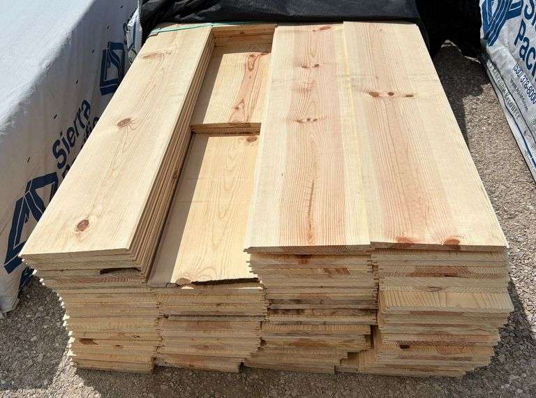 Ponderosa Pine Tongue & Groove Siding, qty: 128 pieces image