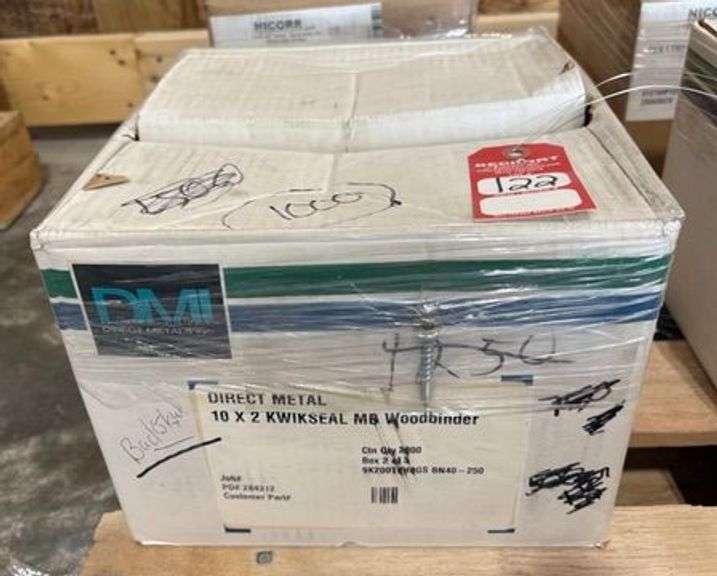 #10 x 2" Kwikseal Metal Screws, qty: 1000 image