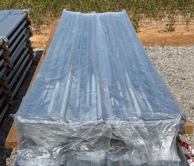 Clear Polycarbonate Corrugated Siding/Roofing Panels, qty: 8 sheets image