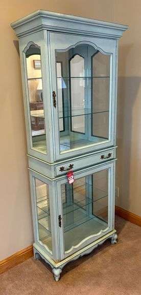 Hand Painted Glass Front Display Cabinet image