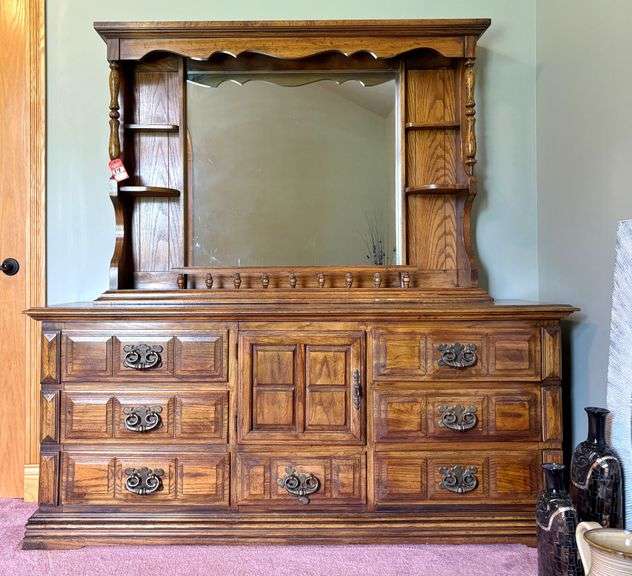 Bedroom Dresser with Mirror image