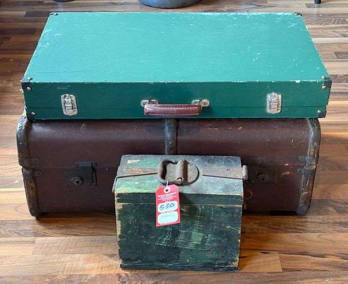 Vintage Wooden Boxes & Suitcase image
