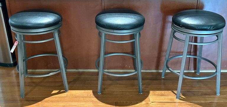 Metal Swivel Cushion Barstools image