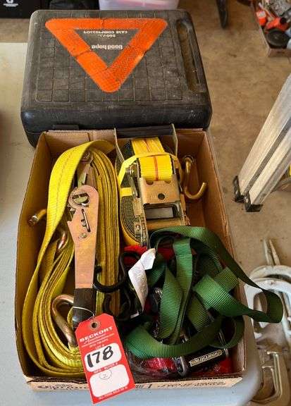 Ratchet Straps & Portable Air Compressor image