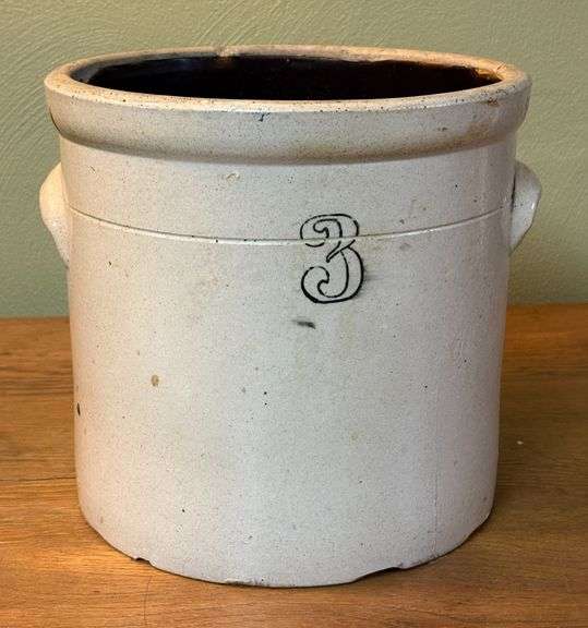 3 Gal Stoneware Crock with Handles image