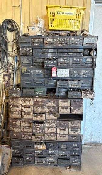 75-Bin 3-Section Hardware Cabinet with Contents image