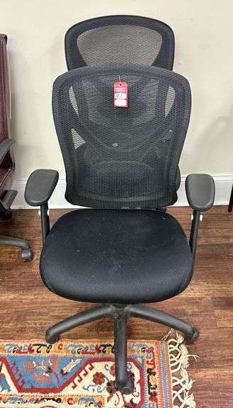 Black Matching Office Chairs on Casters image