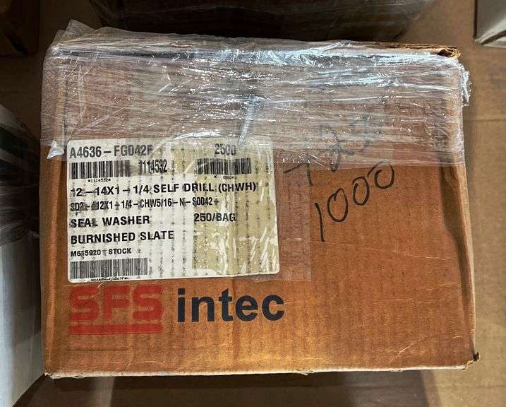 #12x1.25" Fasteners, Color-Burnished Slate, qty:1000 image