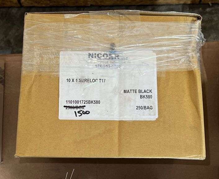 #10x1" Fasteners, Color-Matte Black , qty:1500 image