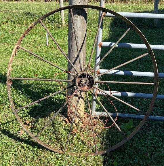 Early Steel Farm Implement Wheel image