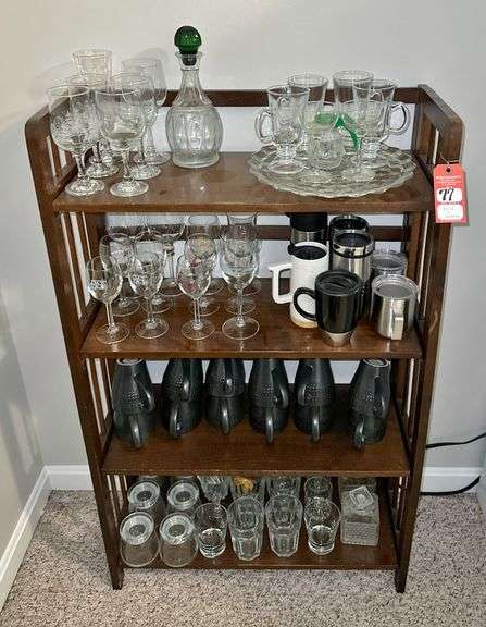 4-Tier Shelving Unit, Glassware & Mugs image