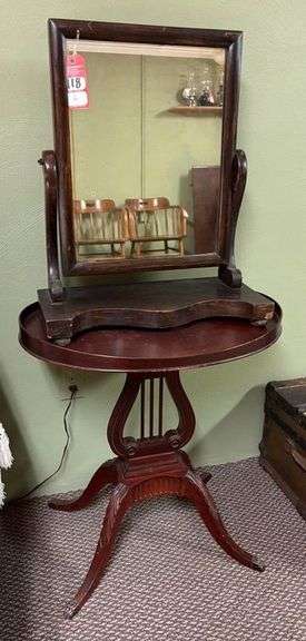 Early Harp Table & Vanity Mirror image