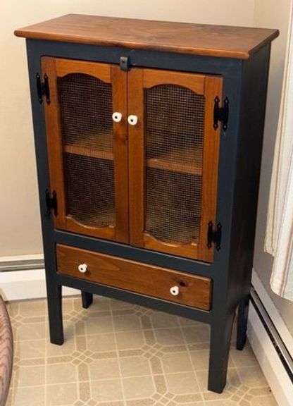 Country Hand Painted Miniature Kitchen Cupboard image