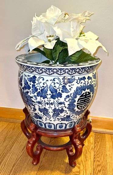 Blue & White Decorative Planter image