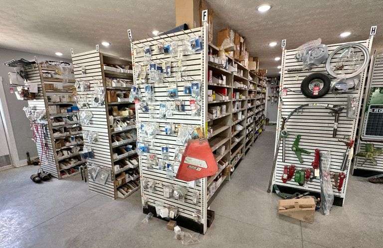 Massive Amount of Quality Parts Metal Shelving Units image