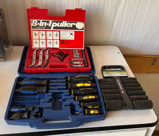 NAPA Puller, Deep Well Socket Set & Screw Driver Set image