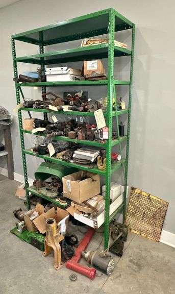 Used Tractor Parts & Metal Shelving image