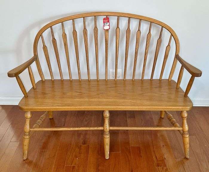 Oak Windsor Style Bench image
