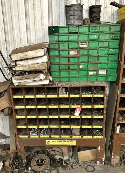 Lawson Products 40-Hold Hardware Bin with Contents image