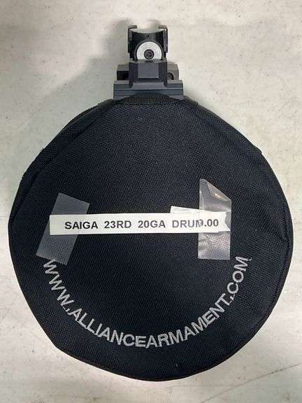 SAIGA 20 Gauge Shotgun 23 Round Drum Magazine image