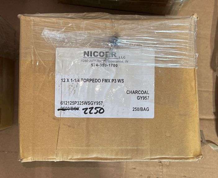 #12x1.25" Fasteners, Color-Charcoal , qty:2250 image