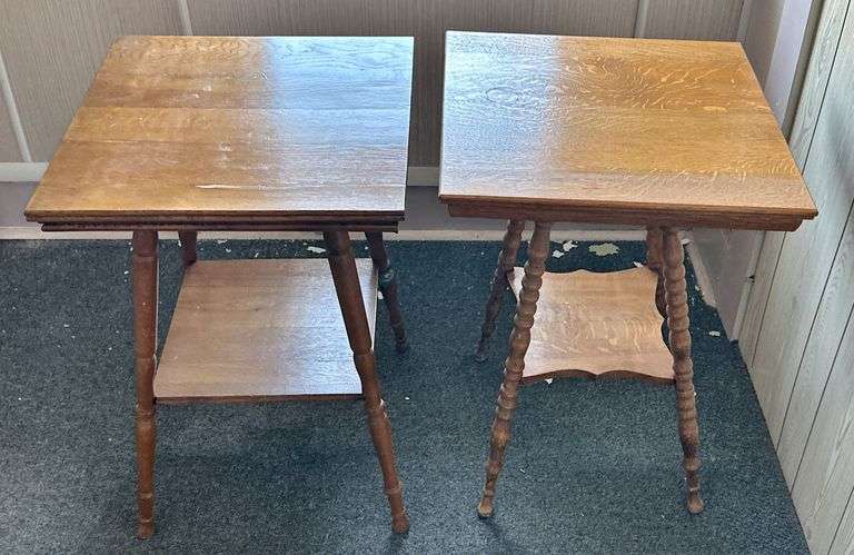 Early Oak End Tables image