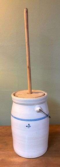 Stoneware 4 Gal Butter Churn image