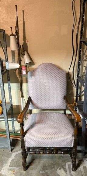 Upholstered Arm Chair & Floor Lamp image