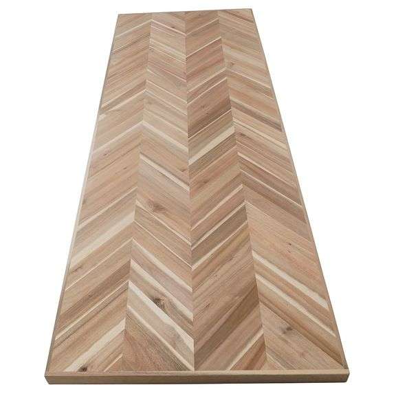 CenterPointe Unfinished Acacia Chevron Wood Butcher Block Countertop image