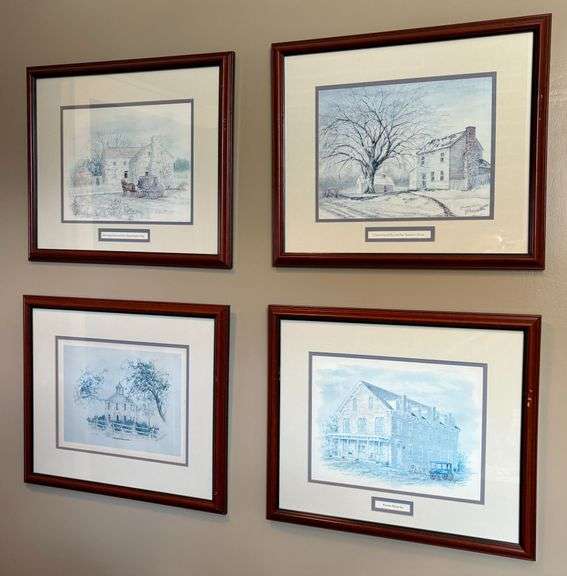 Gladys Moore 4-Piece Corydon Framed Print Set image