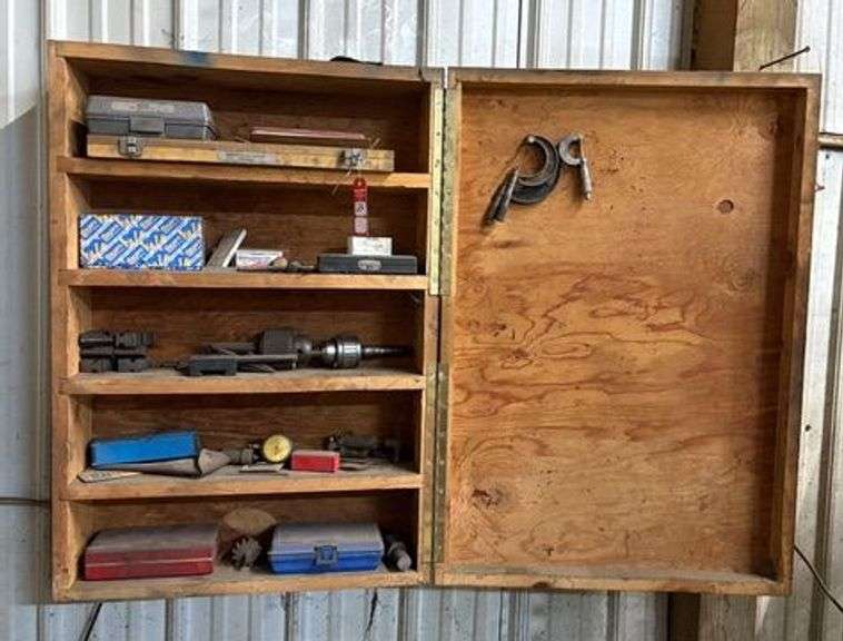 Machinist Tools & Wooden Cabinet image