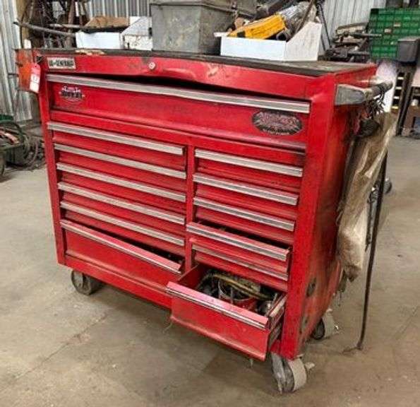 Mobile 15-Drawer Shop Cabinet & Contents image