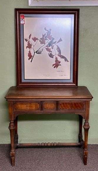 Sewing Table & Framed Artwork image