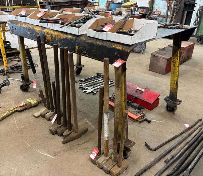 Shop Built Heavy Duty Steel Table Built From Cabs image