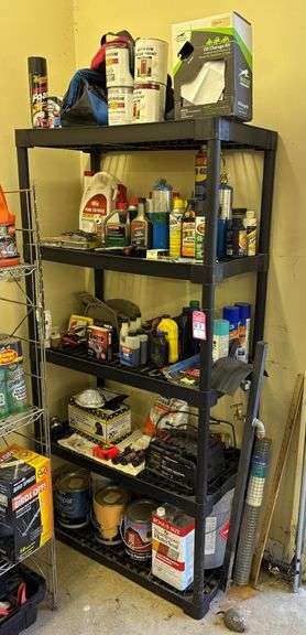 Shop Lubricants, Propane Torch, Paint & Plastic Shelving Unit image