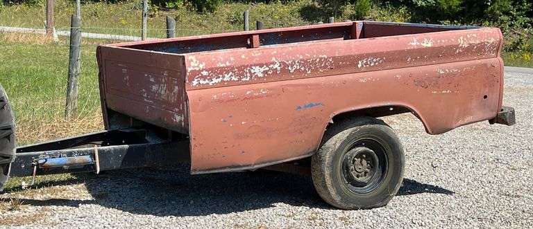 Shop Built Pick-up Bed Farm Trailer - No Title image