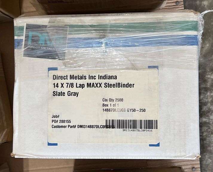 #14x7/8" Fasteners, Color-Slate Grey, qty:2500 image