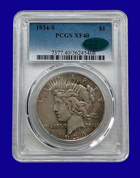 1934-S Peace Silver Dollar PCGS XF40 image