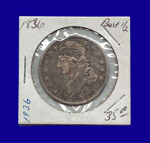 1836 Draped Bust Silver Half Dollar image