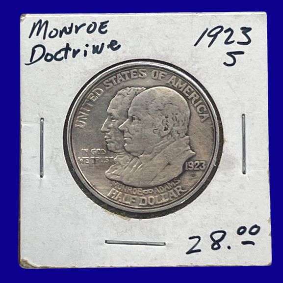 1923 Monroe Doctrine Silver Half Dollar image